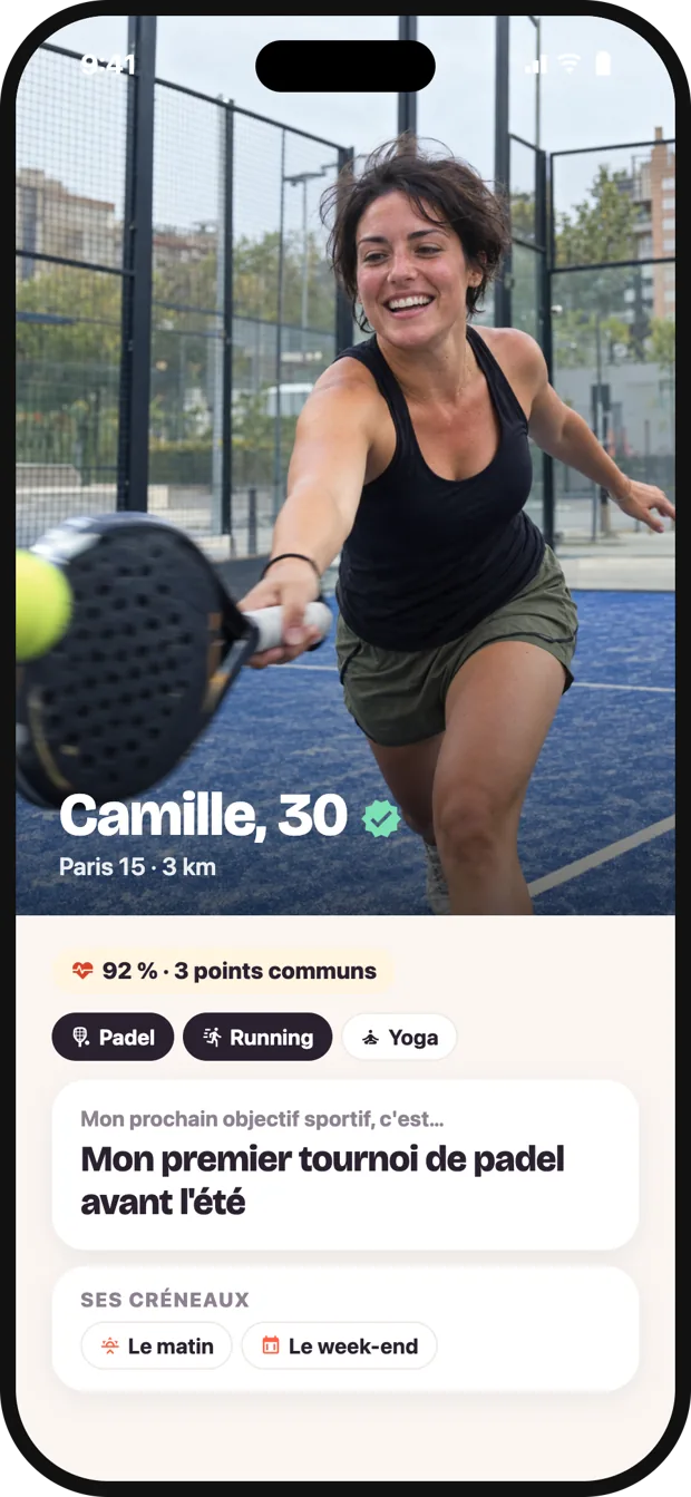 Un profil qui parle sport